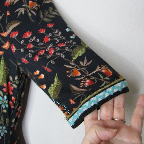 Anthropologie Midi Dress Aldomartins Appenzell Knit Floral Viscose Size XS P Nwt - Picture 9 of 15